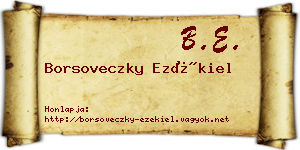 Borsoveczky Ezékiel névjegykártya